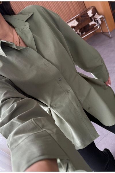 Bak'ap Designová popelínová košile v pase se zapínáním na knoflíky