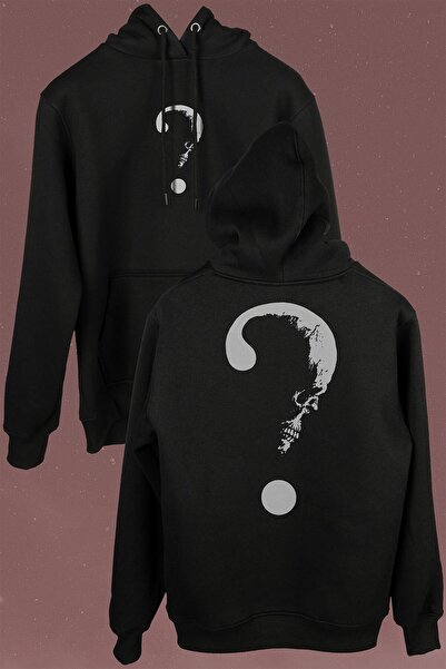 Kendim Seçtim Сухий череп знак питання Why Skull Skeleton Світшот з принтом с...