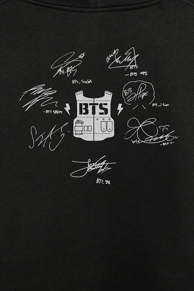 Kendim Seçtim Bts Bangtan Boys Signature Signs Signature Front And Back Printed Sweatshirt Unisex Hooded Hoodie