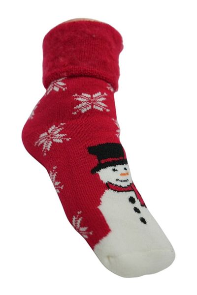 Slayt Women's Winter Thermal Christmas Themed Fleece Socks