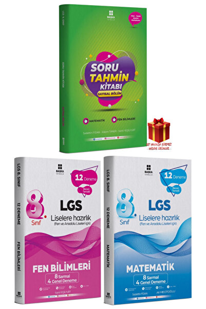 Başka Yayıncılık Başka Yayınları LGS Sayısal Soru Tahmin Kitabı+Matematik 1. ...
