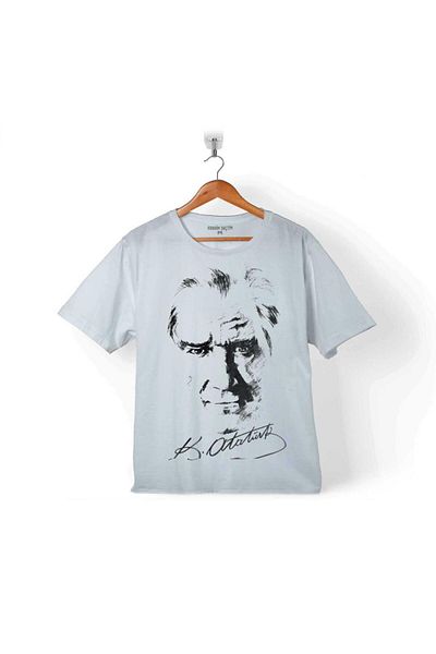 Kendim Seçtim Tricou alb cu imprimeu Gazi Mustafa Kemal Atatürk pentru băiat