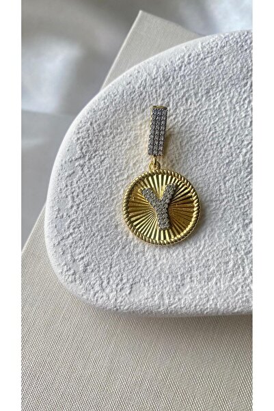 Genel Markalar Altın Kaplama Y Harf Kolye Ucu ve Ajda Charm