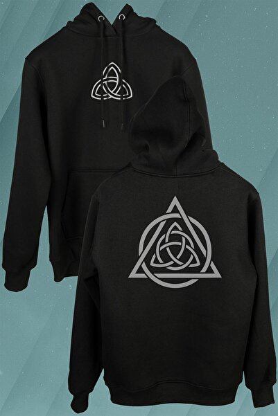 Kendim Seçtim Triquetra Triangle Yaşam Ölüm Yeniden Başlangıç Logo Ön Ve Arka...