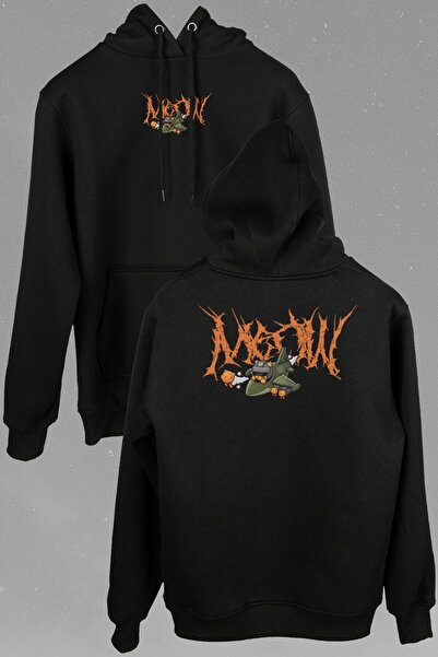 Kendim Seçtim Gothic Meow Bomber Prednja i Zadnja Štampano Dukserica Unisex S...
