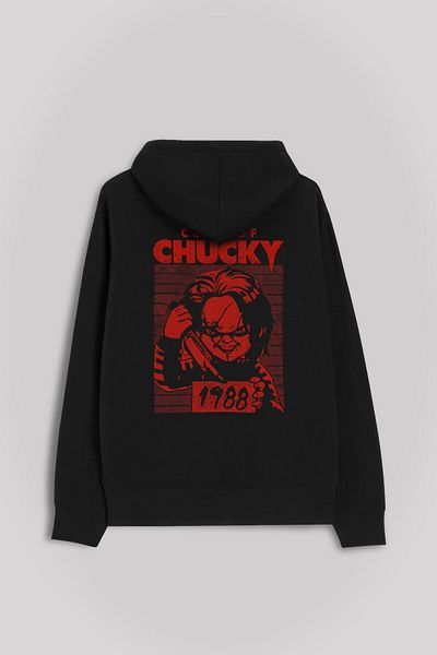 Kendim Seçtim Cult Of Chucky 1988 Film de groază Çaki Hanorac imprimat față și spate Hanorac cu glugă unisex