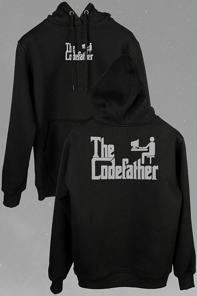 Kendim Seçtim The Codefather Computer Code Hacker Software Hanorac imprimat față și spate Hanorac cu glugă unisex