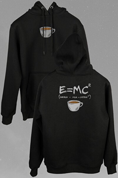 Kendim Seçtim E=mc2 Energy Milk Energy Cafea Lapte Cafea Hanorac imprimat faț...