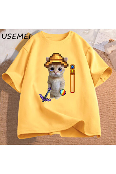 Drippy Stardew Valley El Gato T-shirt - Visokokvalitetna Pamuk odjeća za igra...