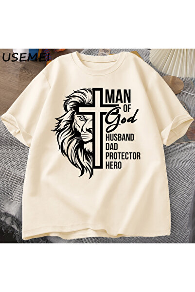 Drippy Muška majica Bog, žena, hrišćanski otac, T-shirt muž, majica za Dan oč...