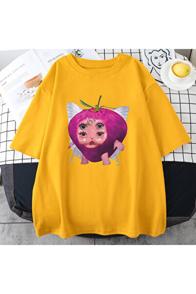 Drippy Мелани Мартинес Кавайи тениска с ягодов мотив - къса, свободна кройка ...