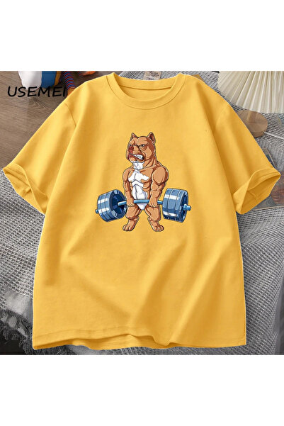 Drippy Muški sportovi T-shirt - Dizanje tegova Pit Bull, Smiješno dizanje mrt...