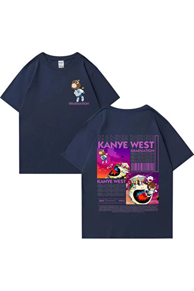 Drippy Kanye West Homecoming Bear Graphic Hip Hop Streetwear - Tricou vintage...