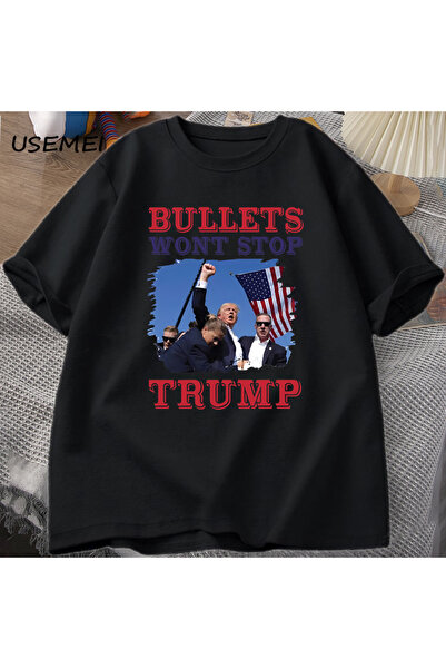 Drippy Tricou unisex Trump Fight - Bărbați vară bumbac mânecă scurtă MAGA imp...