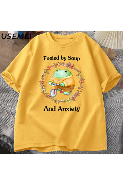 Drippy Muška Ženska Smešna Grafika Žabe T-shirt - Mentalno Opušteno, Supa i A...