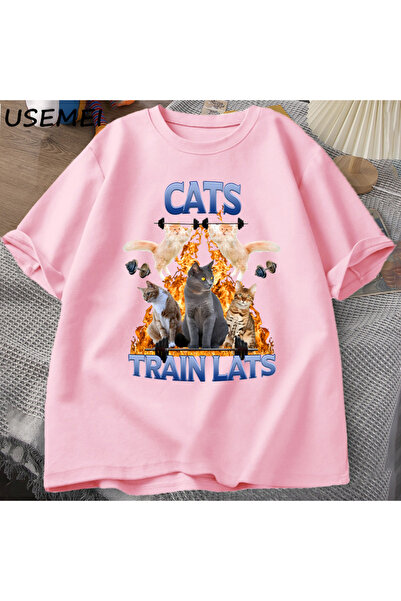 Drippy Majica kratkih rukava Pamuk paket mačka sa grafičkim motivom vlaka - u...