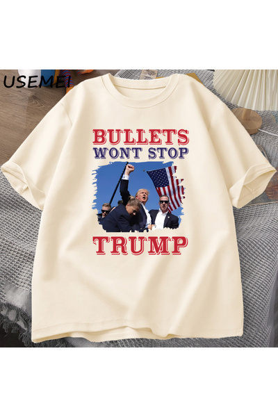 Drippy Trump Fight Unisex T-shirt - Muška letnja Pamuk majica kratkih rukava ...