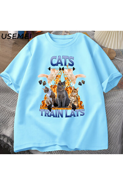 Drippy Majica kratkih rukava Pamuk paket mačka sa grafičkim motivom vlaka - u...