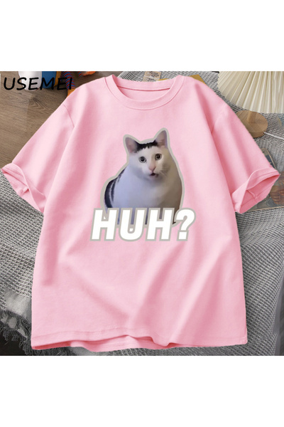 Drippy Unisex meme mačka T-shirt - Udoban kroj, slatka grafika, letnji parovi