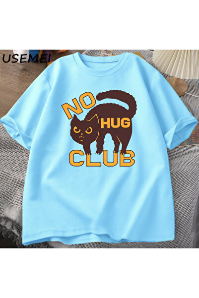 Drippy Hug Club Black mačka Holiday T-shirt - Pamuk, kratki rukav