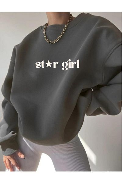 NO 601 Women's Stargirl Crew Neck Hoodless Winter Sweat