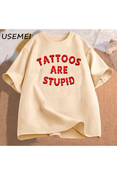 Drippy Smešne tetovaže T-shirt - humor, smešne Sa deznom, udobne majice za mu...