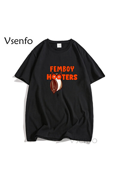 Drippy Hooters Original Owl T-shirt - Opuštena grafika kratkih rukava za mušk...