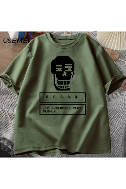 Drippy Undertale Game Skull - Ανδρικό κοντομάνικο μπλουζάκι Streetwear