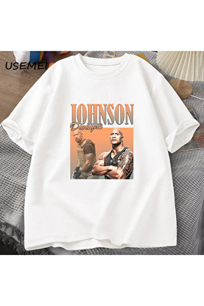 Drippy Dwayne Johnson Harajuku muška majica T-shirt - Rock Hard Sa deznom, kr...