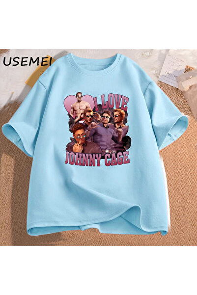 Drippy Johnny Cage Štampano Muška T-shirt - Pamuk, kratki rukav, dizajn video...