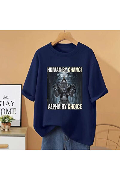 Drippy By Chance New Human Alpha Selection Wolf Funny Meme Tricou pentru feme...