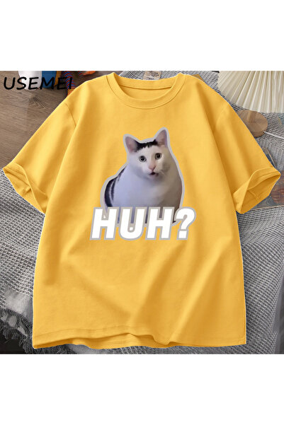 Drippy Unisex meme mačka T-shirt - Udoban kroj, slatka grafika, letnji parovi