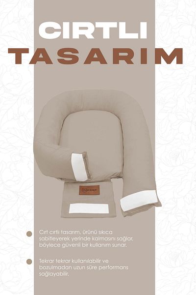 mordesign 0-3 Months Babynest Orthopedic Baby Bed, Mother's Side Baby Bed, Ergonomic Design, Small Deluxe Series