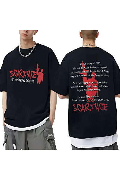Drippy Scarface Toni Montana Novi film Hip Hop Moda Rock Grafika T-shirt - Že...