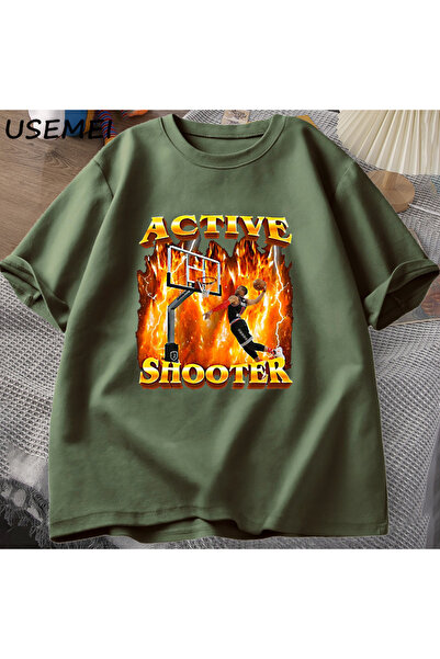 Drippy Aktivna streljačka grafička majica, smešna meme majica, kratki rukav, ...