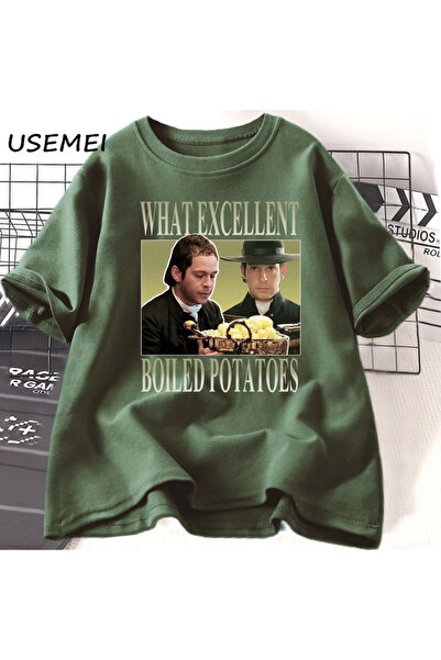 Drippy Tricou grafic Pride and Prejudice ne Exellent boiled potato amuzant Meme Tricou femei bărbați p