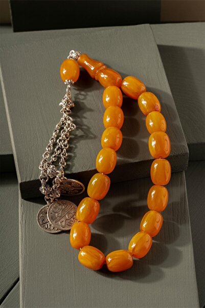 TESBİHKENTİ 14 mm Kapsül Özel Püsküllü 17'lik Sıkma Kehribar Tesbih