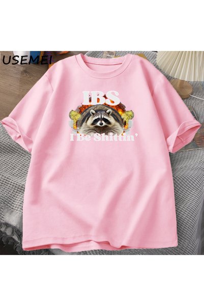 Drippy IBS I'm Shittin' Raccoon majica za muškarce, preživeli bolova u stomak...