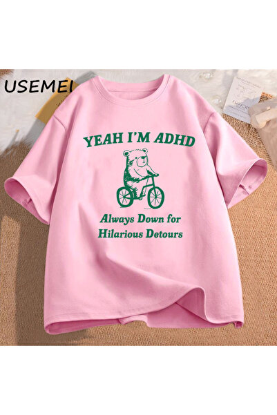 Drippy Unisex ADHD meme sa muškarcima T-shirt - Udobno kroj, Grafički Sa dezn...