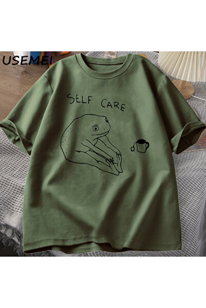 Drippy Retro Cottagecore Smiješna Žaba Štampano T-shirt - Žene Muškarci Letnj...