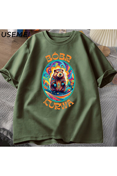 Drippy Gladiator Bóbr Kurwa T-shirt - za muškarce i žene, grafika Pobjede Rim...