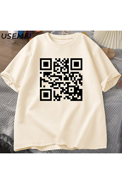 Drippy Мајица са штампом QR кода, смешна изрека, лежерна памучна мајица кратк...