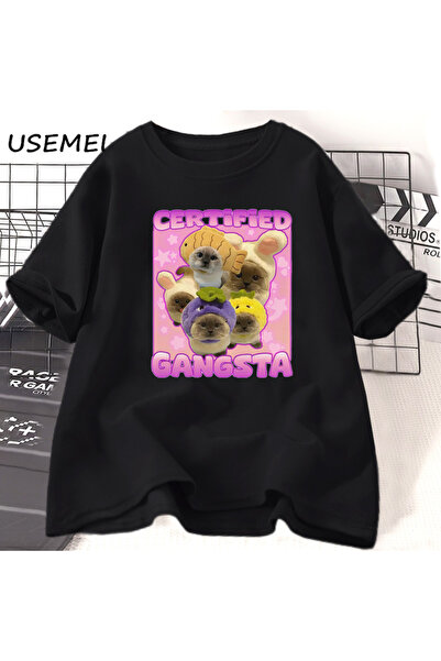 Drippy Sertifikovani Gangsta Funny K mačka Meme T T-shirt za muškarce i žene ...