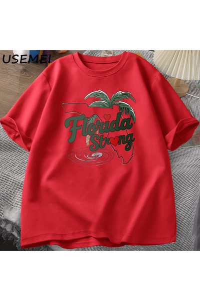 Drippy Florida Strong pamučne majice - ležerne kratke rukave T-shirt za muška...