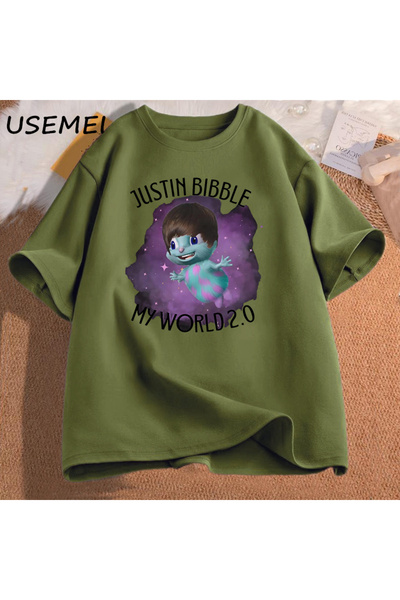 Drippy Justin Bibble grafička majica za muškarce Pamuk T-shirt - High Ka Štam...