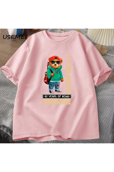 Drippy Proizvedeno 1983. godine, 40 Years Awesome muški T-shirt - Medvedić Sa...
