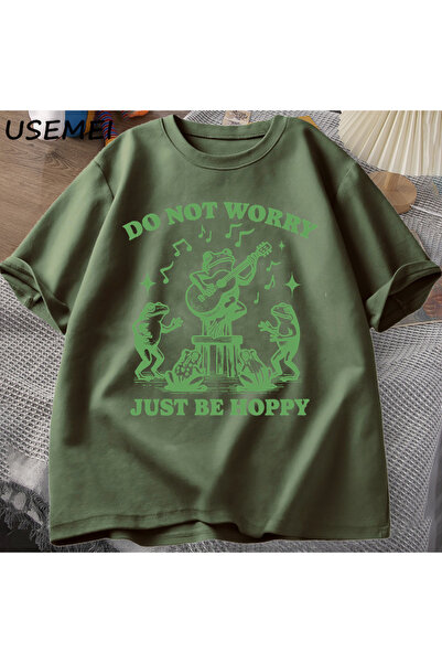Drippy Ne brini, samo budi vesela žaba T-shirt Muška ležerna Pamuk Smiješna l...