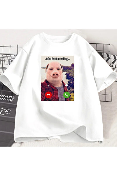 Drippy John porcul caută tricou grafic amuzant Tricou supradimensionat din bu...