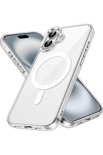 Evax (MAGSAFE CASE) Transparent Case Wireless Shock Absorbing Silicone Case With Magsafe For Iphone 16