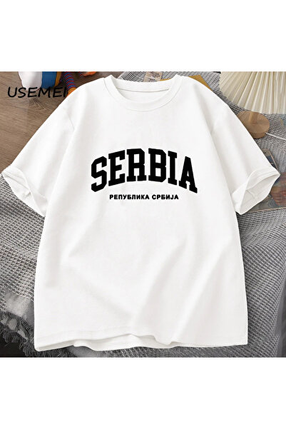 Drippy Ανδρικό μπλουζάκι Republika Srbija - Βαμβακερό, κοντό μανίκι, σχέδιο H...